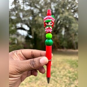 Custom Made Red and Green Character Pen